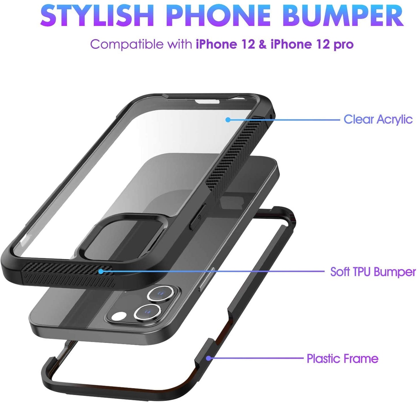 Clear Case for iPhone 12/iPhone 12 pro (6.1inch)