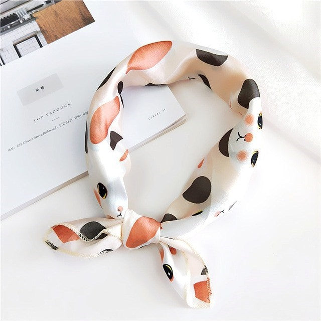 Ladies Head and Neck Scarf Satin Headband Bandage Headband