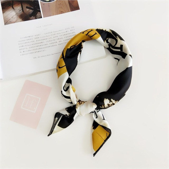 Ladies Head and Neck Scarf Satin Headband Bandage Headband