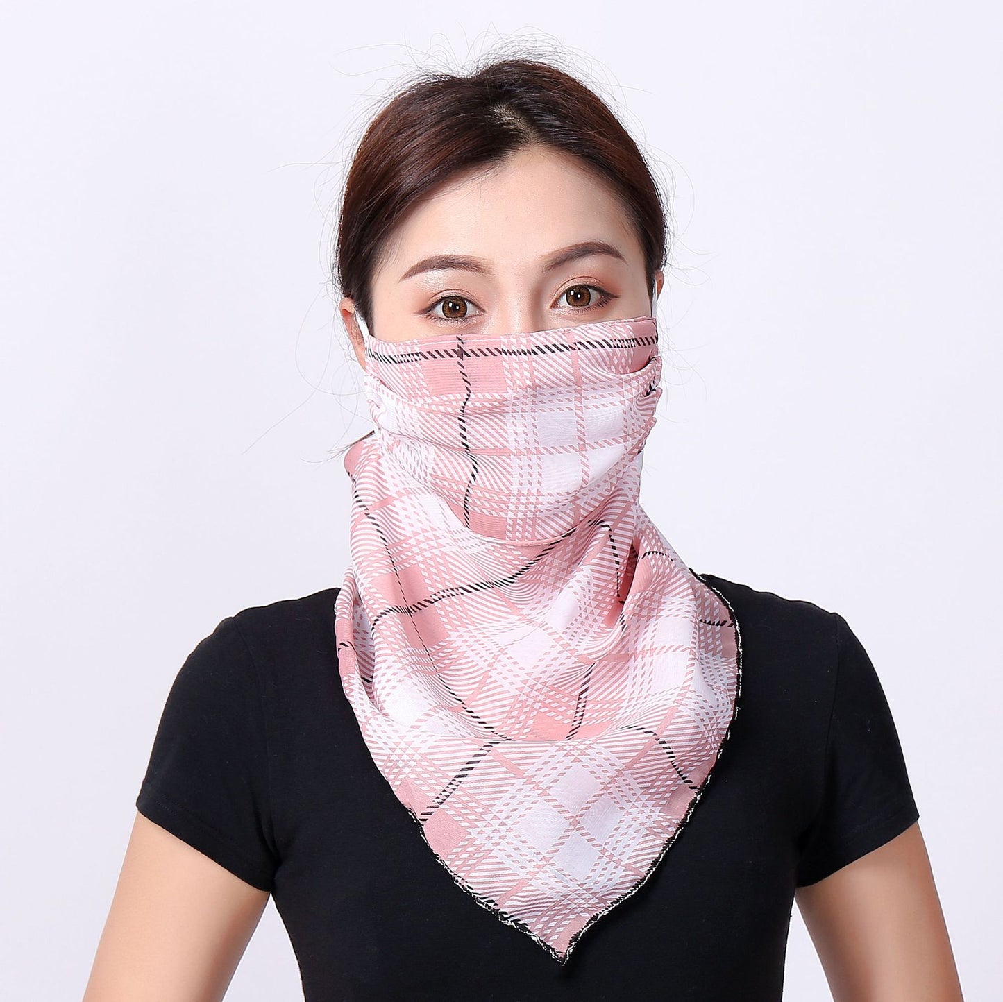 Hanging Ear Thin Face-covering Scarf Triangle Veil Scarf