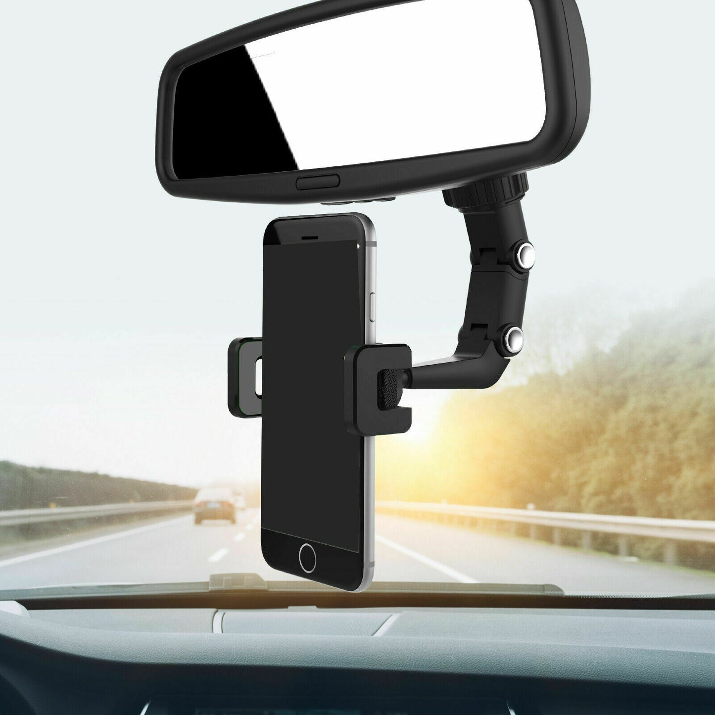 360° Car Rearview Mirror Mount Cell Phone Holder