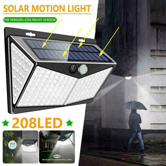 208 LED Motion Sensor Solar Power Light