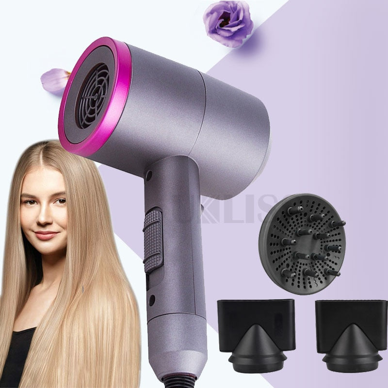 Professional Ionic Hair Dryer with Diffuser & Concentrator