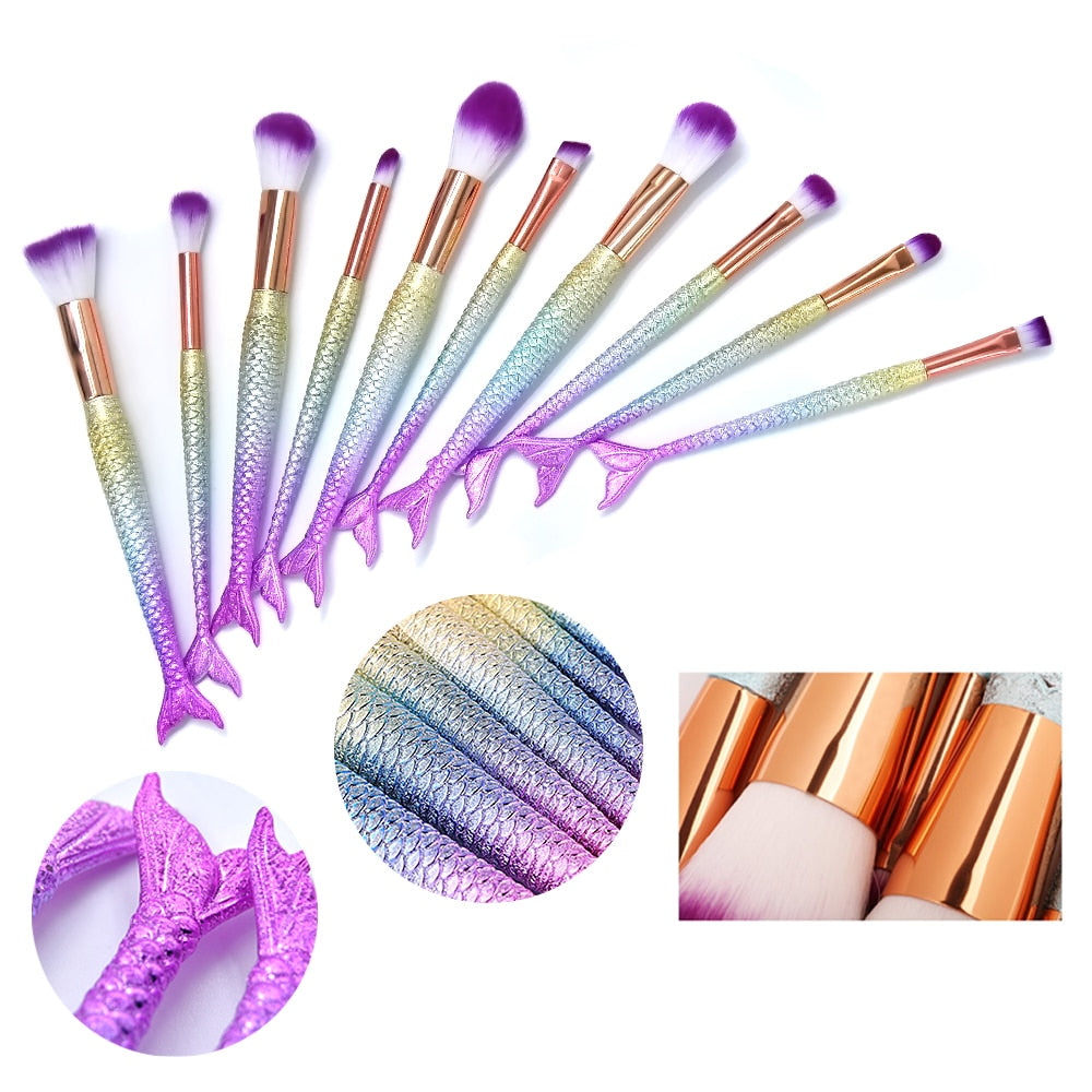 Mermaid Tail Brush Set