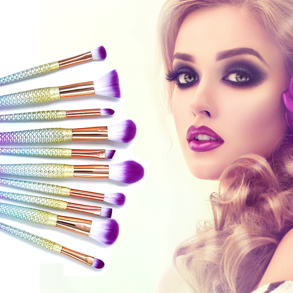 Mermaid Tail Brush Set