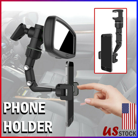 360° Car Rearview Mirror Mount Cell Phone Holder